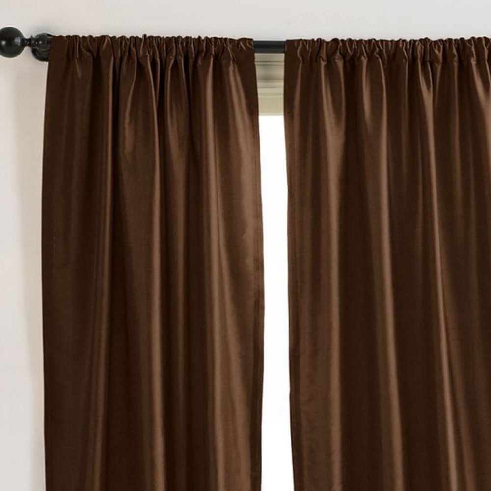 Dupioni Silk Rod Pocket Blackout Curtain, 50 x 124